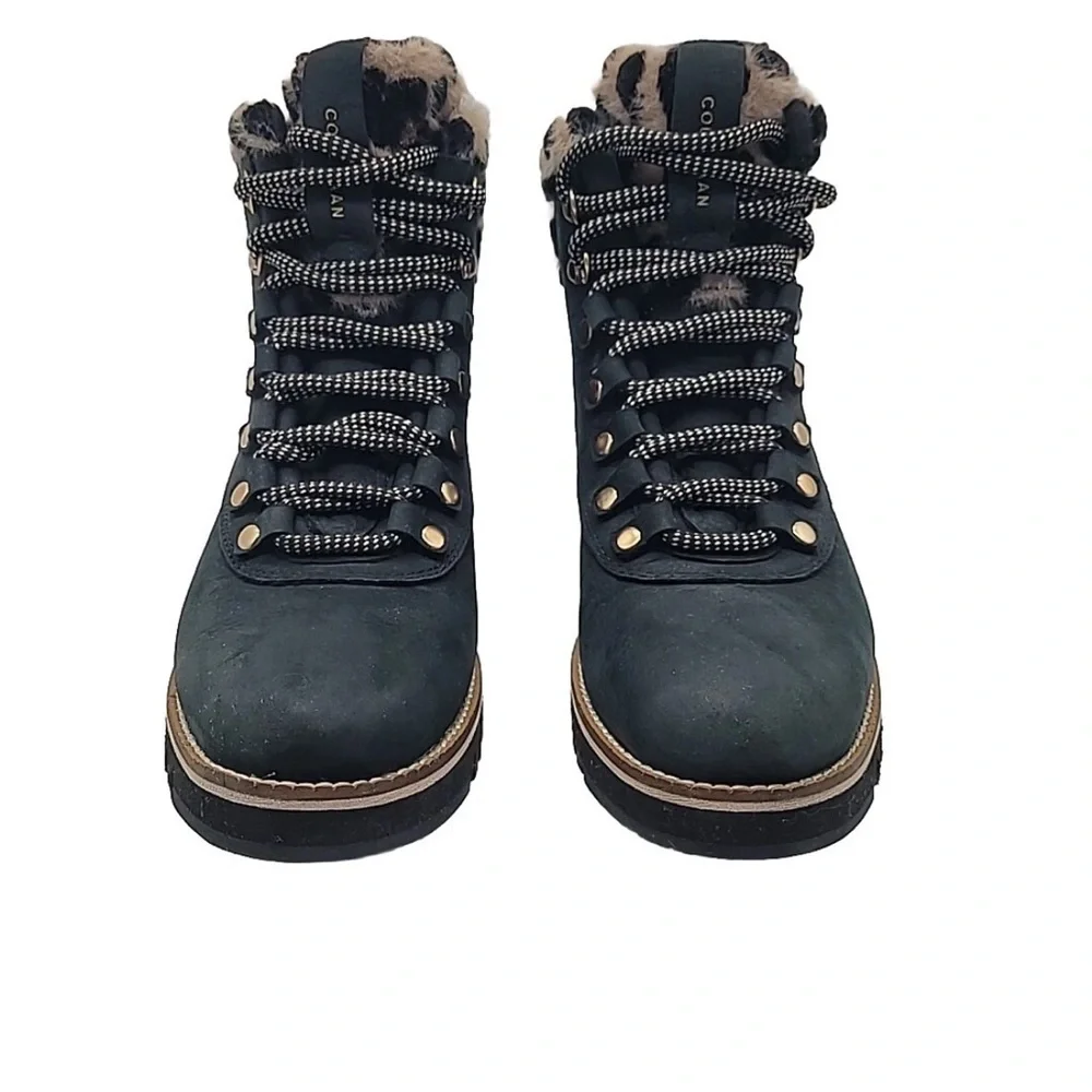 Cole Haan Black Winter Rain Boots with Rugged Sole - Picture 2 of 12